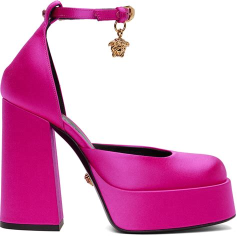 tacchi versace rosa|versace pink shoes.